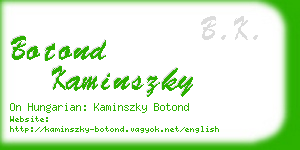 botond kaminszky business card